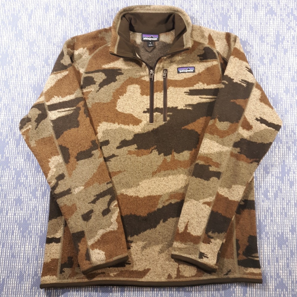 Patagonia Better Sweater 1/4 Zip Fleece Mens M Camouflage Outdoor STY25523 FA20